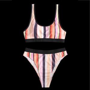North Pole Brand Retro Striped Swim Set